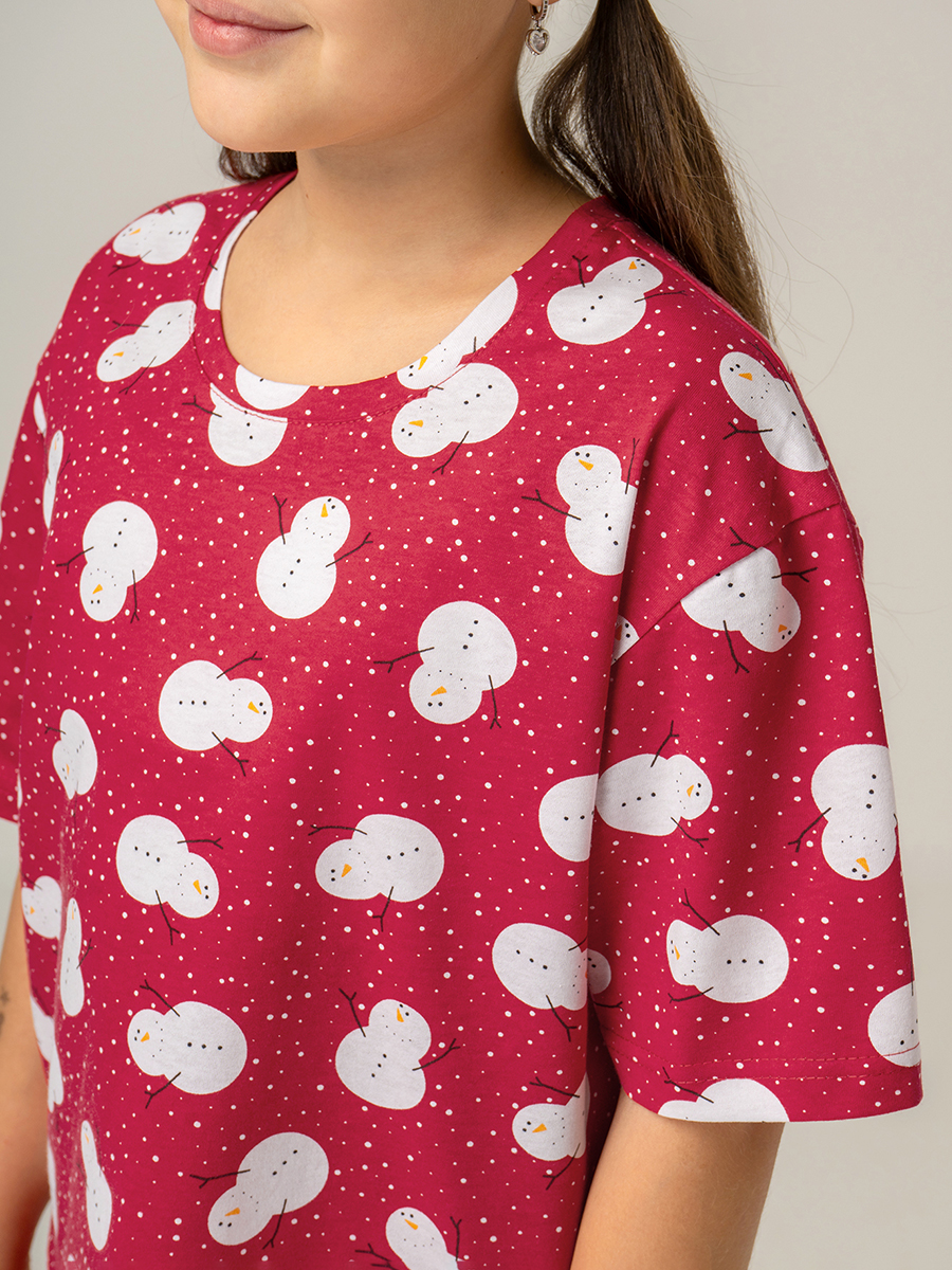 Пижама HappyFox HF6000DSPснеговики.на.красном - фото 5