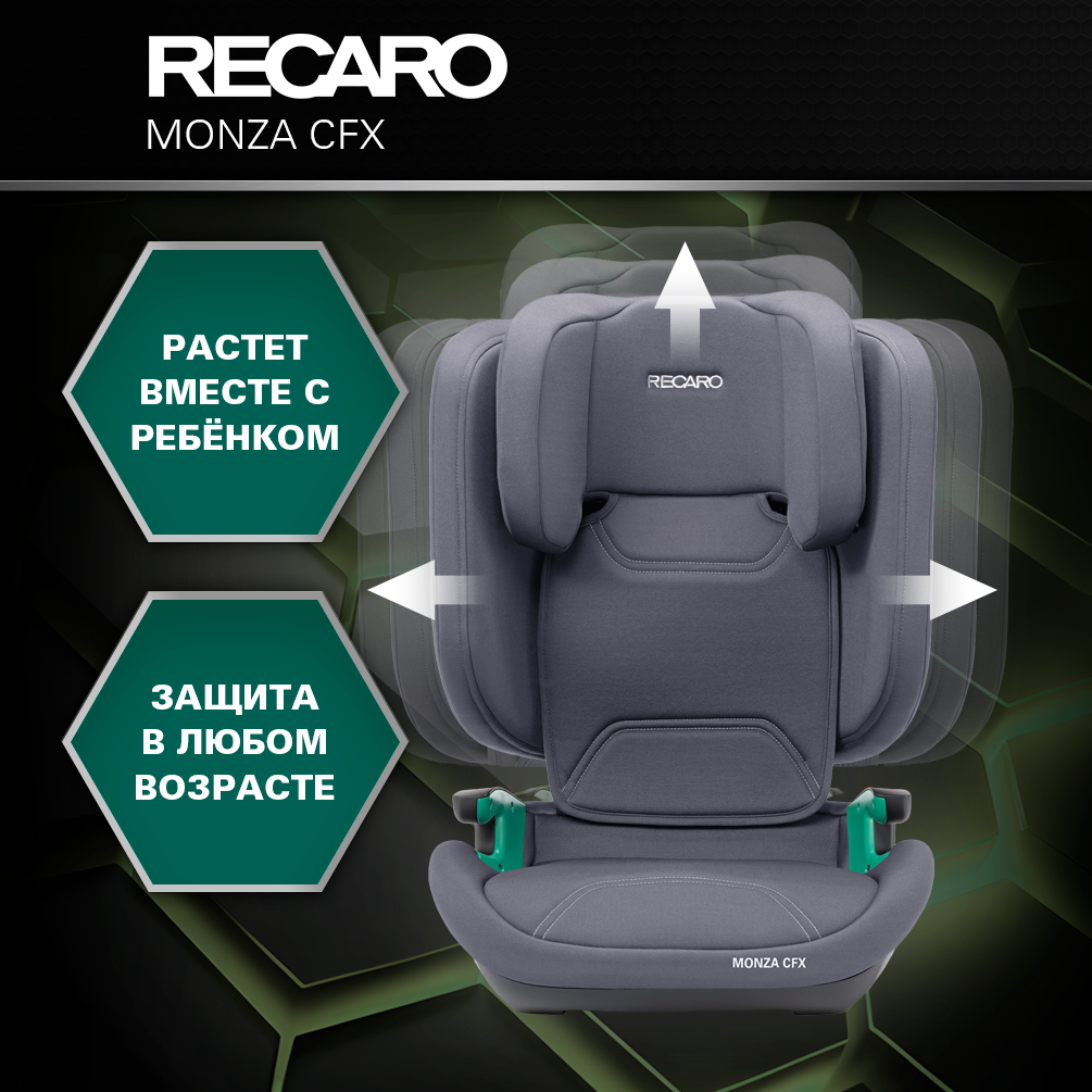 Автокресло Recaro Monza Compact Isofix 2/3 (15-36 кг) серый - фото 4
