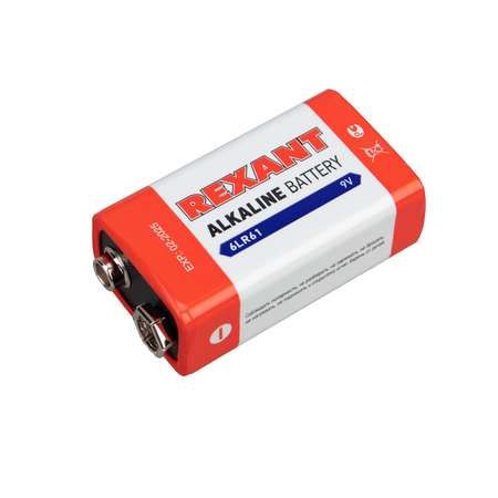 Алкалиновая батарейка REXANT тип Крона 6LR61