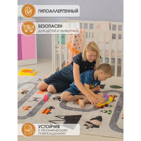 Ковер комнатный детский KOVRIKANA животные 160см на 225см
