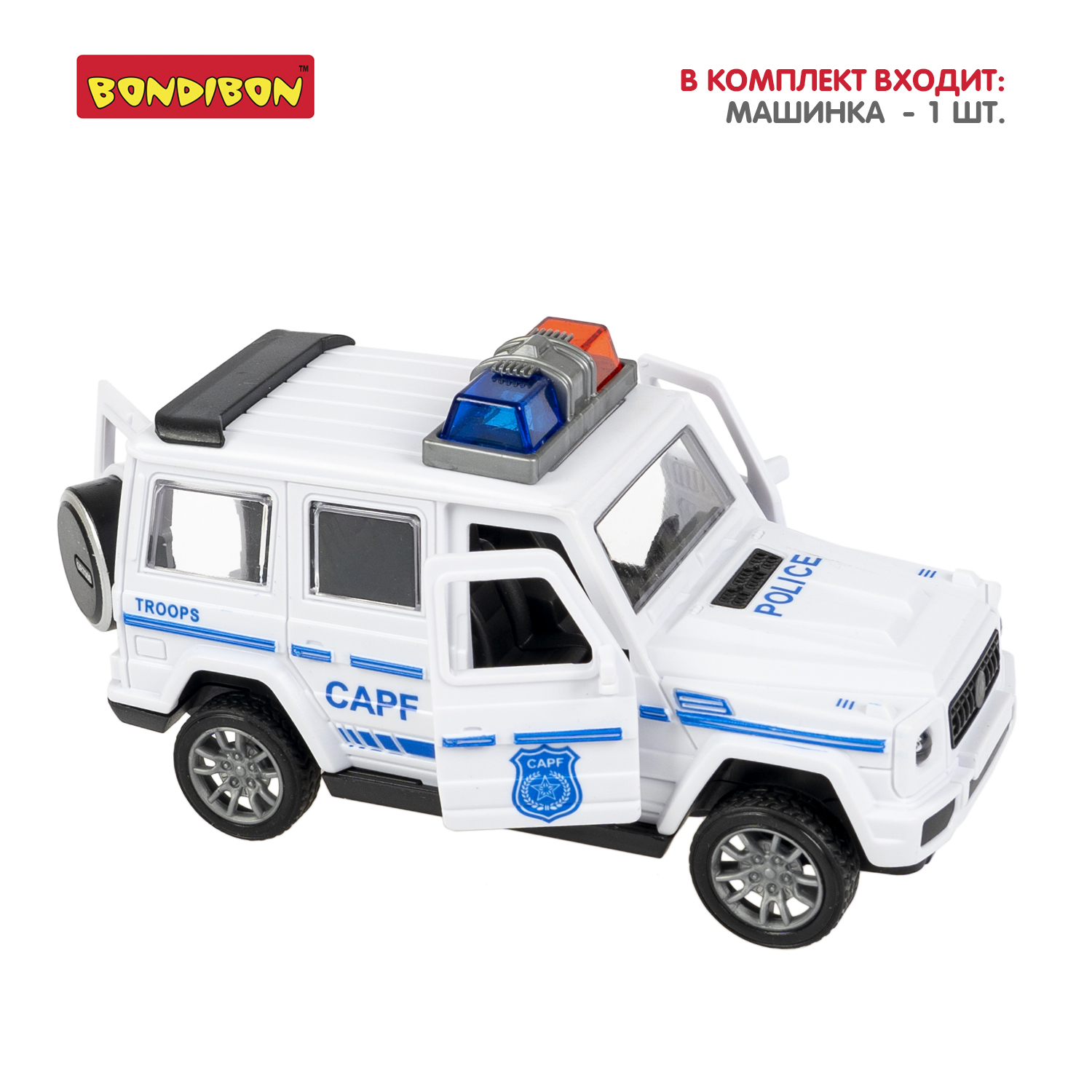Полицейская машина Bondibon Инерционная машинка ВВ6175 - фото 5
