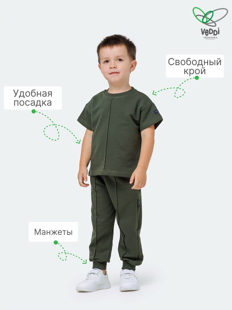 Спортивный костюм VEDDI 2080/6041фп-2024-9-12 хаки - фото 9