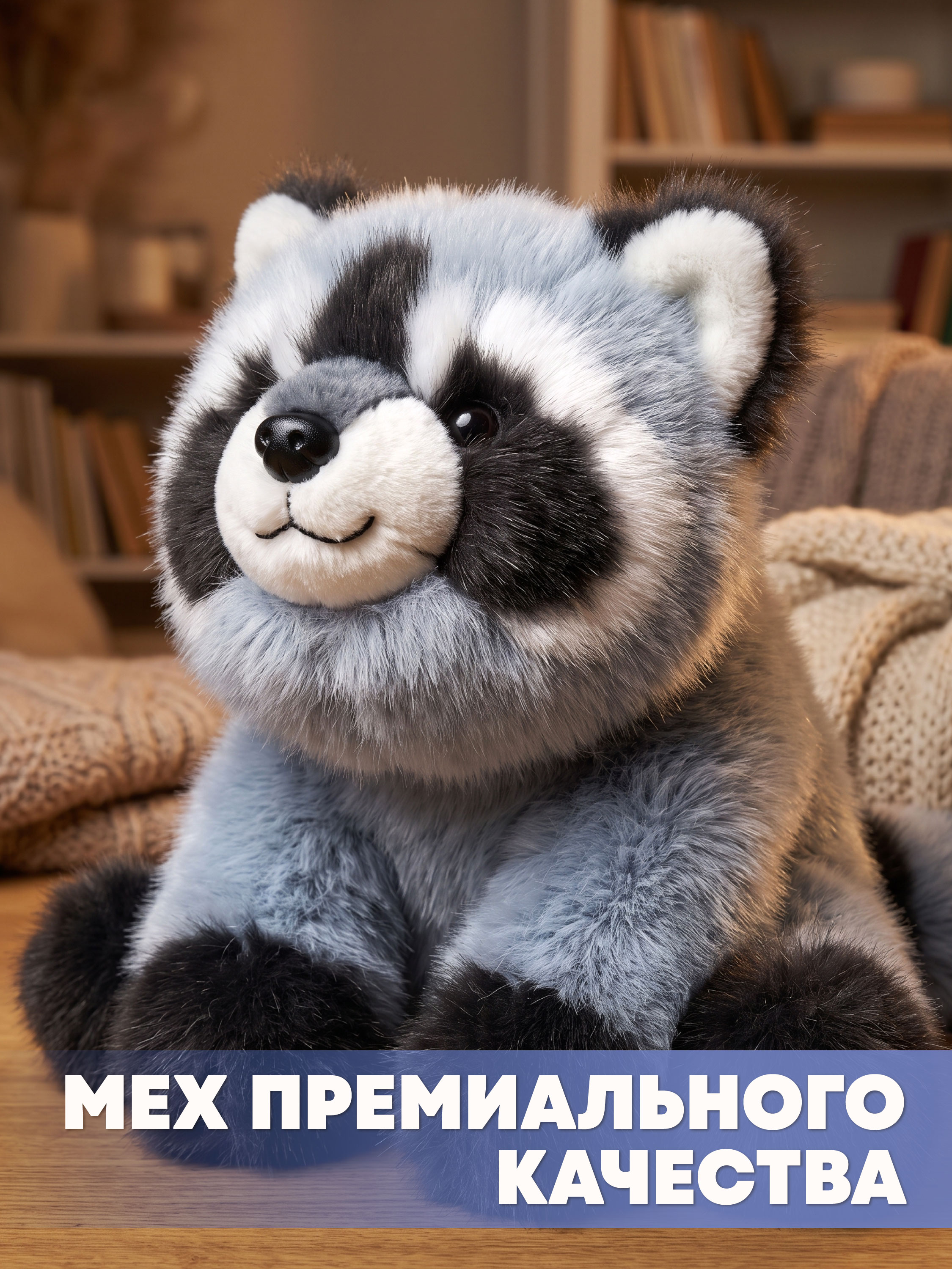Мягкая игрушка Milli Pollin енот 25 см - фото 7