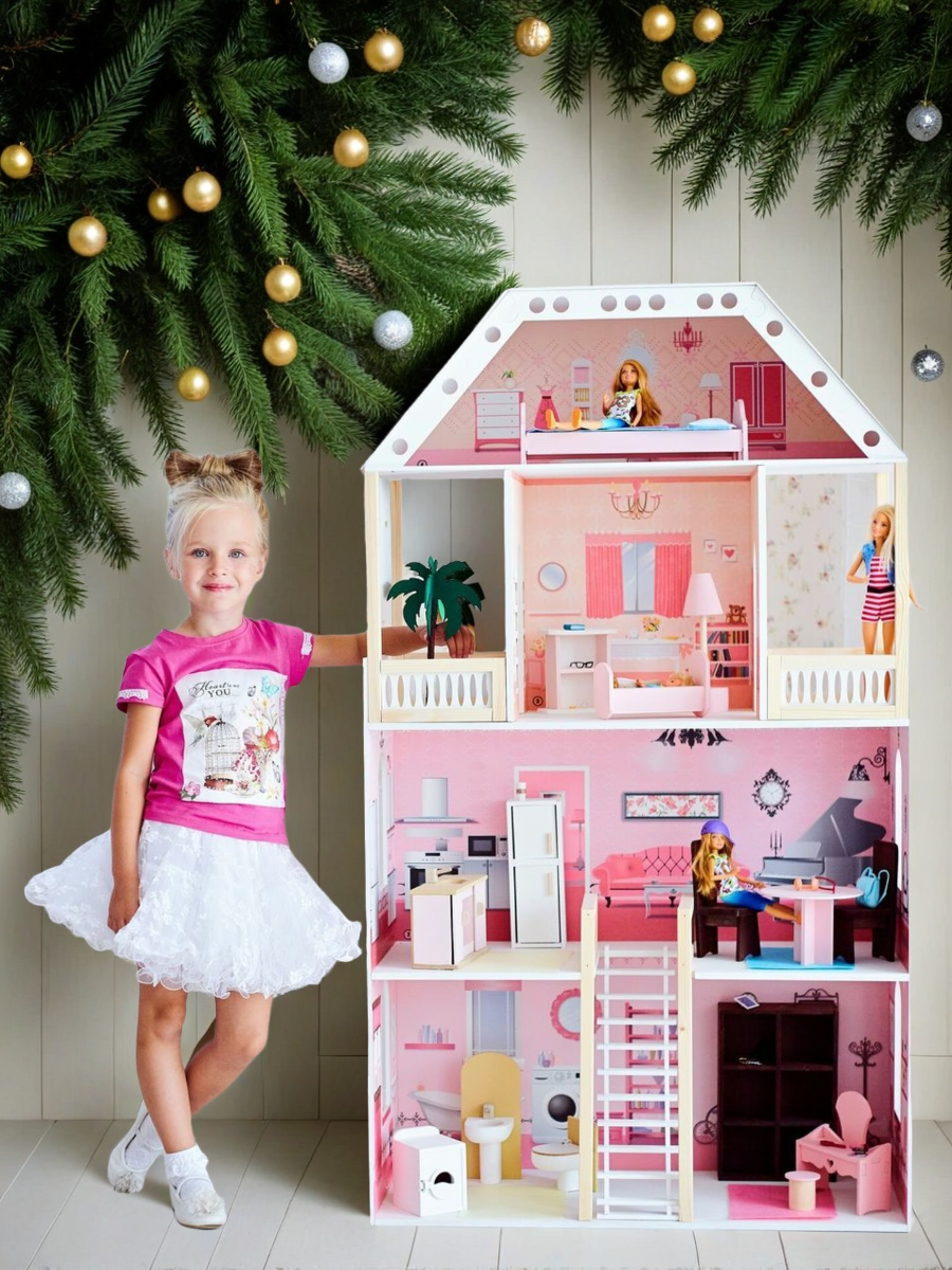 Домик для кукол PAREMO 135 см с мебелью PD318 - фото 1