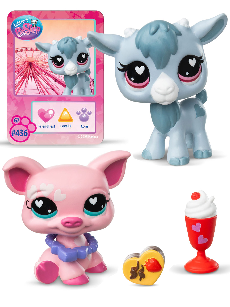 Игровой набор Littlest Pet Shop 2 фигурки Свинка и Козлик - фото 4
