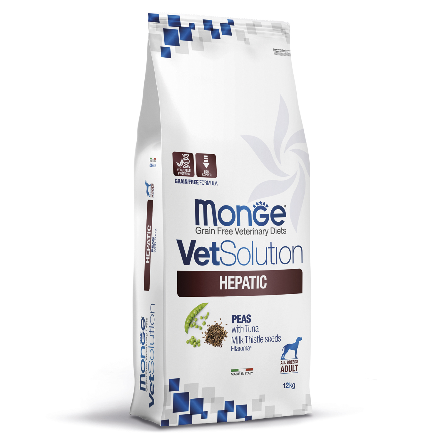 Корм для собак диетический MONGE VetSolution Dog Hepatic Гепатик при заболеваниях печени 12кг - фото 1