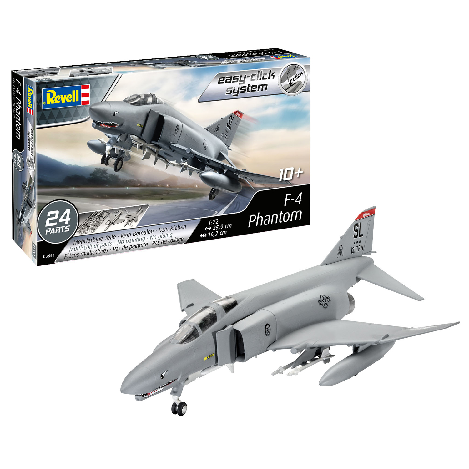 Сборная модель Revell Истребитель-бомбардировщик F-4E Phantom 03651 - фото 3