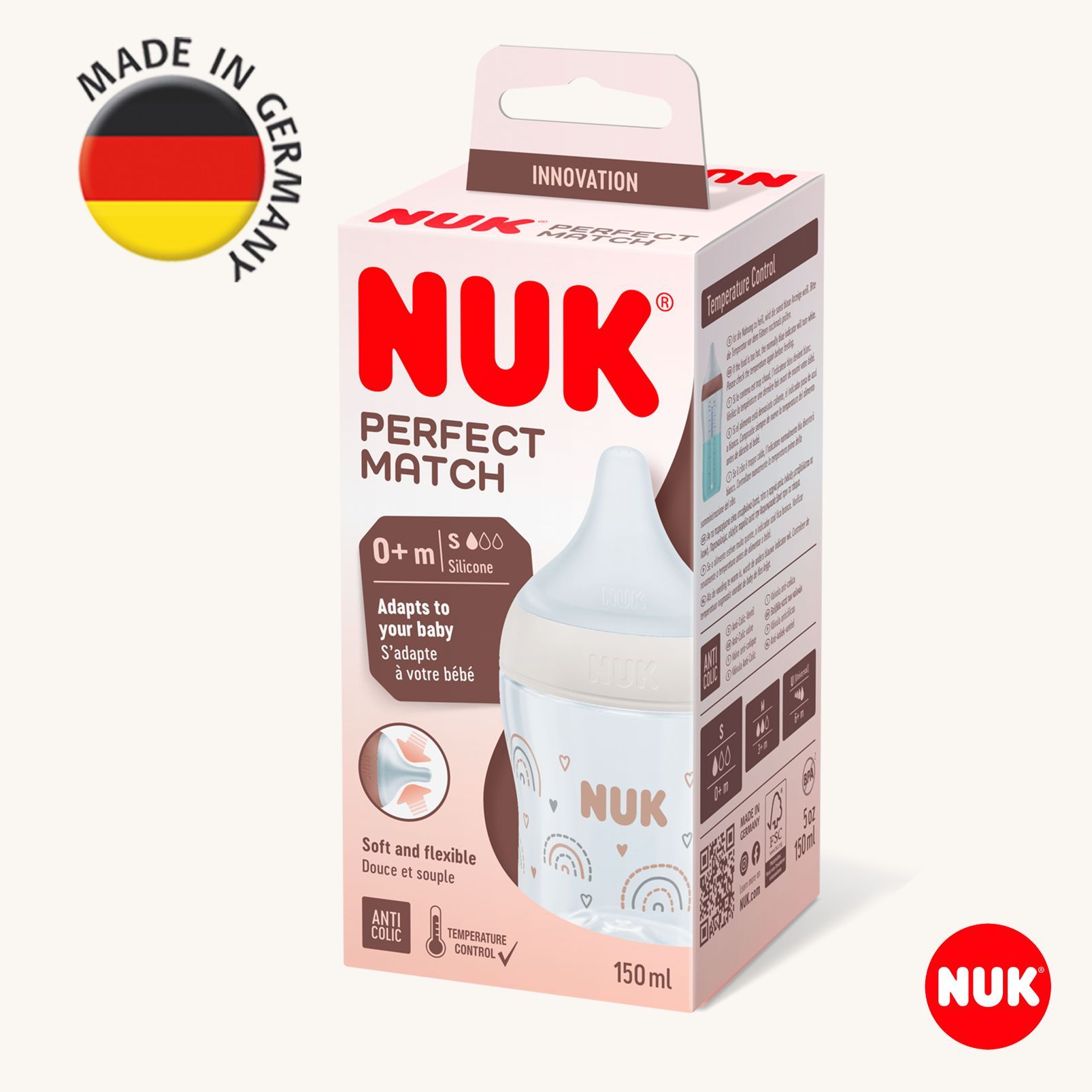 Бутылочка Nuk Natural Feeling 150 мл - фото 4