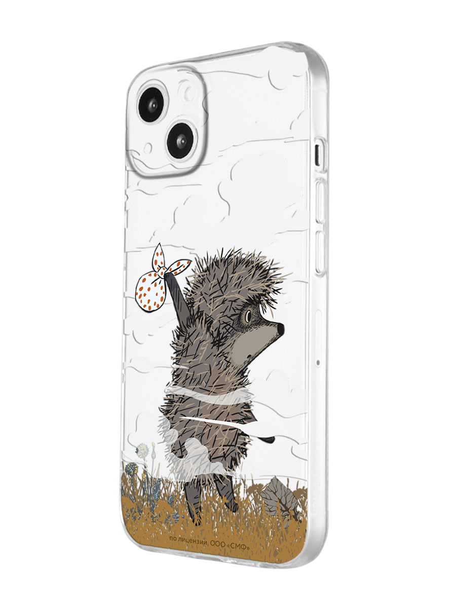 Силиконовый чехол Mcover для смартфона Apple iPhone 13 Союзмультфильм Ежик в тумане и дымка - фото 1