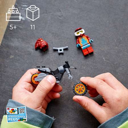Конструктор LEGO City Огненный трюковый мотоцикл блочный