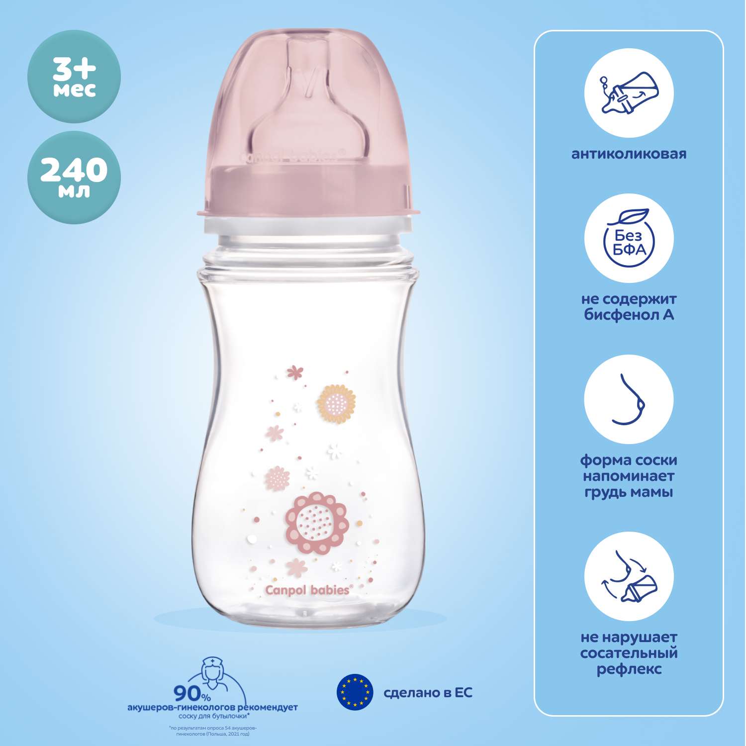 Бутылочка Canpol Babies 240 мл - фото 1