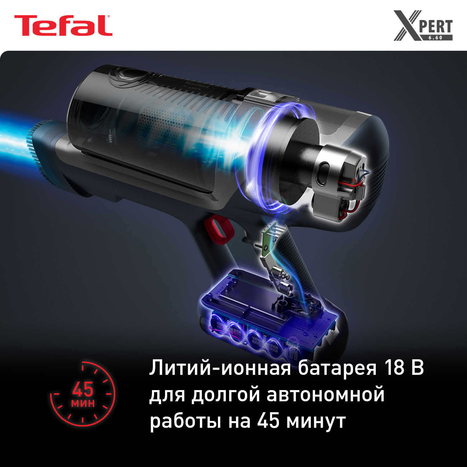 Беспроводной пылесос TEFAL X-Pert 6.60 TY6838WO - фото 4