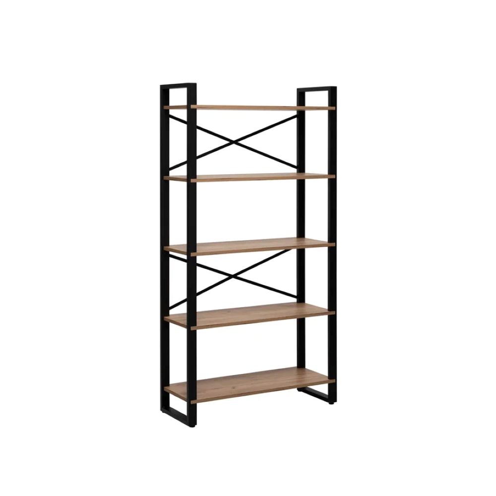 Стеллаж Leset Стилвуд 135 Черный/Дуб крафт золотой - фото 1