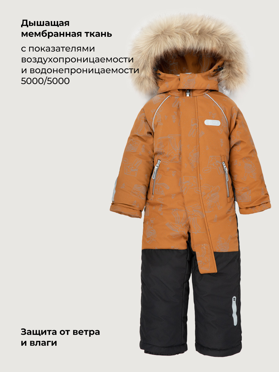 Комбинезон NIKASTYLE 8з0726 кэмел/черный - фото 4
