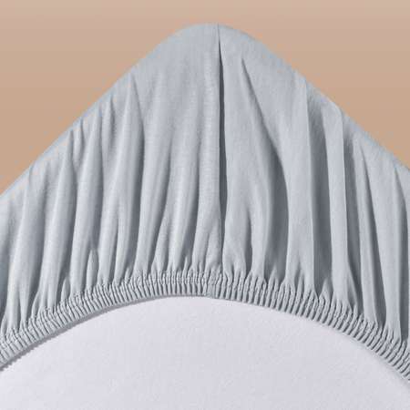 Простынь на резинке 160х80 Mrs.Stretch Mr.Jersy натяжная трикотажная цвет серый