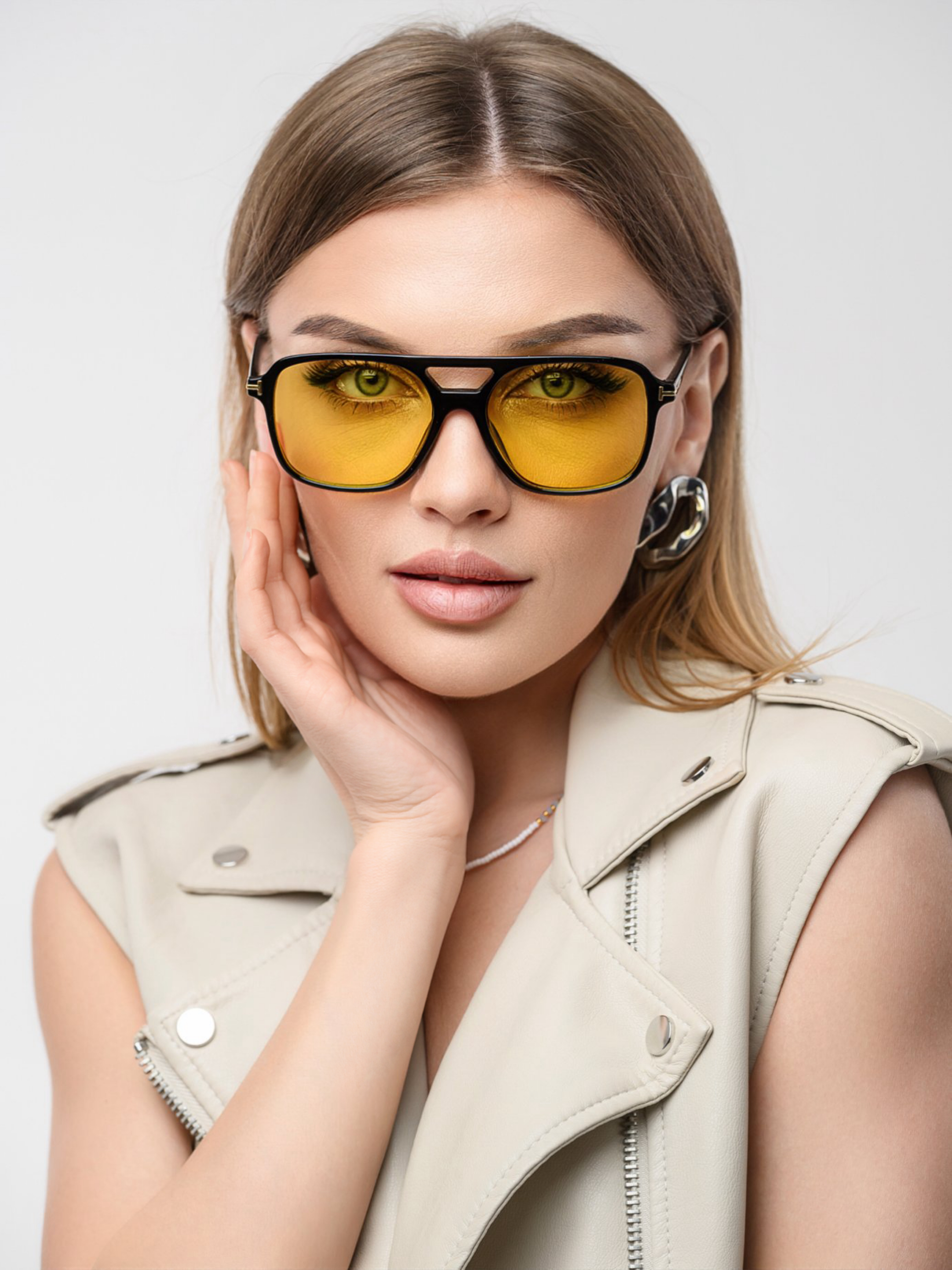 Очки солнцезащитные Pretty Mania RANG604-BKYE - фото 4