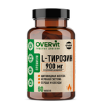 L-тирозин 60 капсул OVER Для похудения и энергии