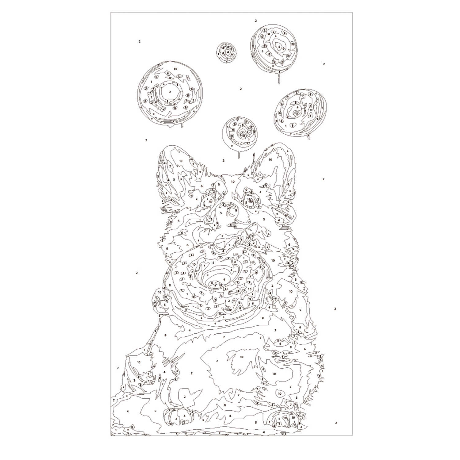 Картина по номерам Феникс + Корги - фото 9