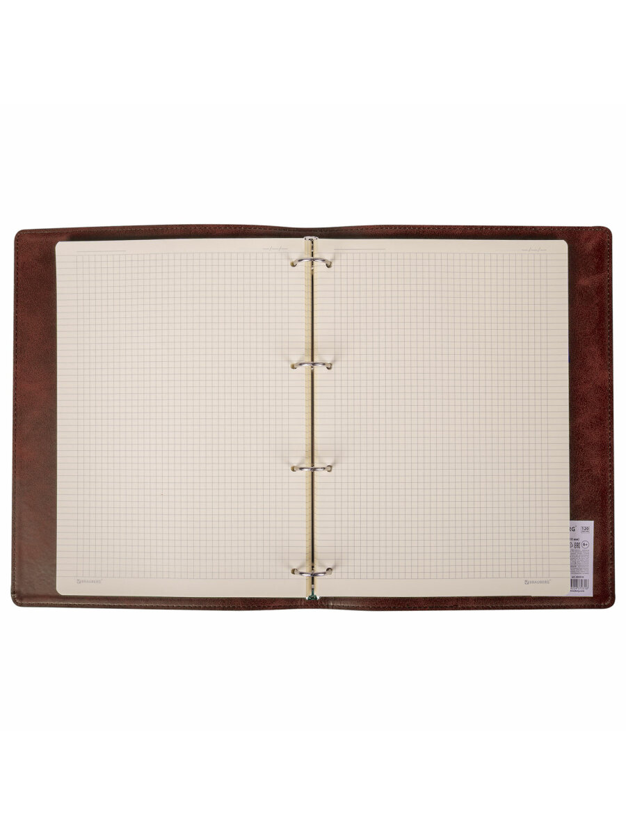 Тетрадь со сменным блоком Brauberg клетка 120 лист. - фото 7