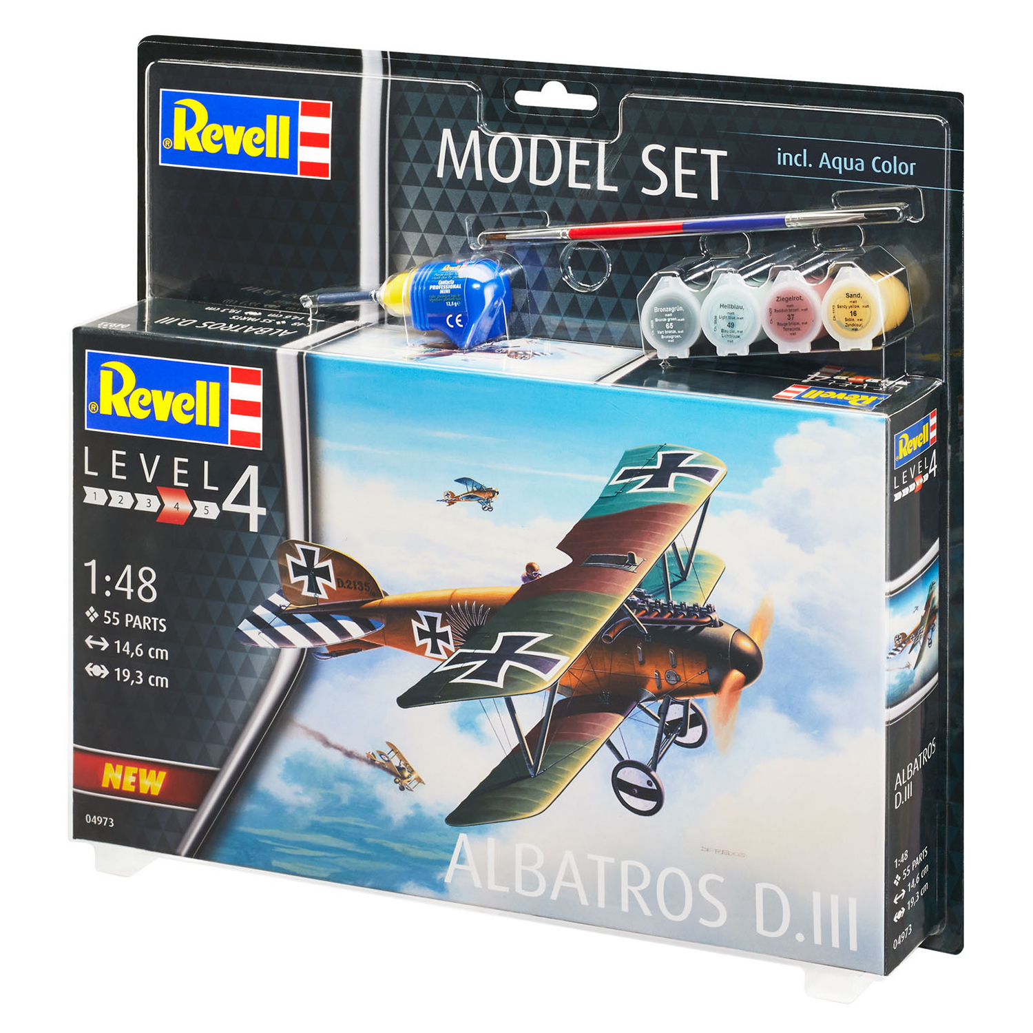 Сборная модель Revell Немецкий истребитель-биплан Альбатрос DIII 64973 - фото 3