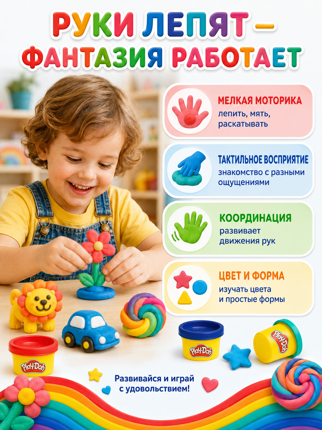 Масса для лепки Hasbro набор Play-Doh 12 баночек 4 цв. - фото 6