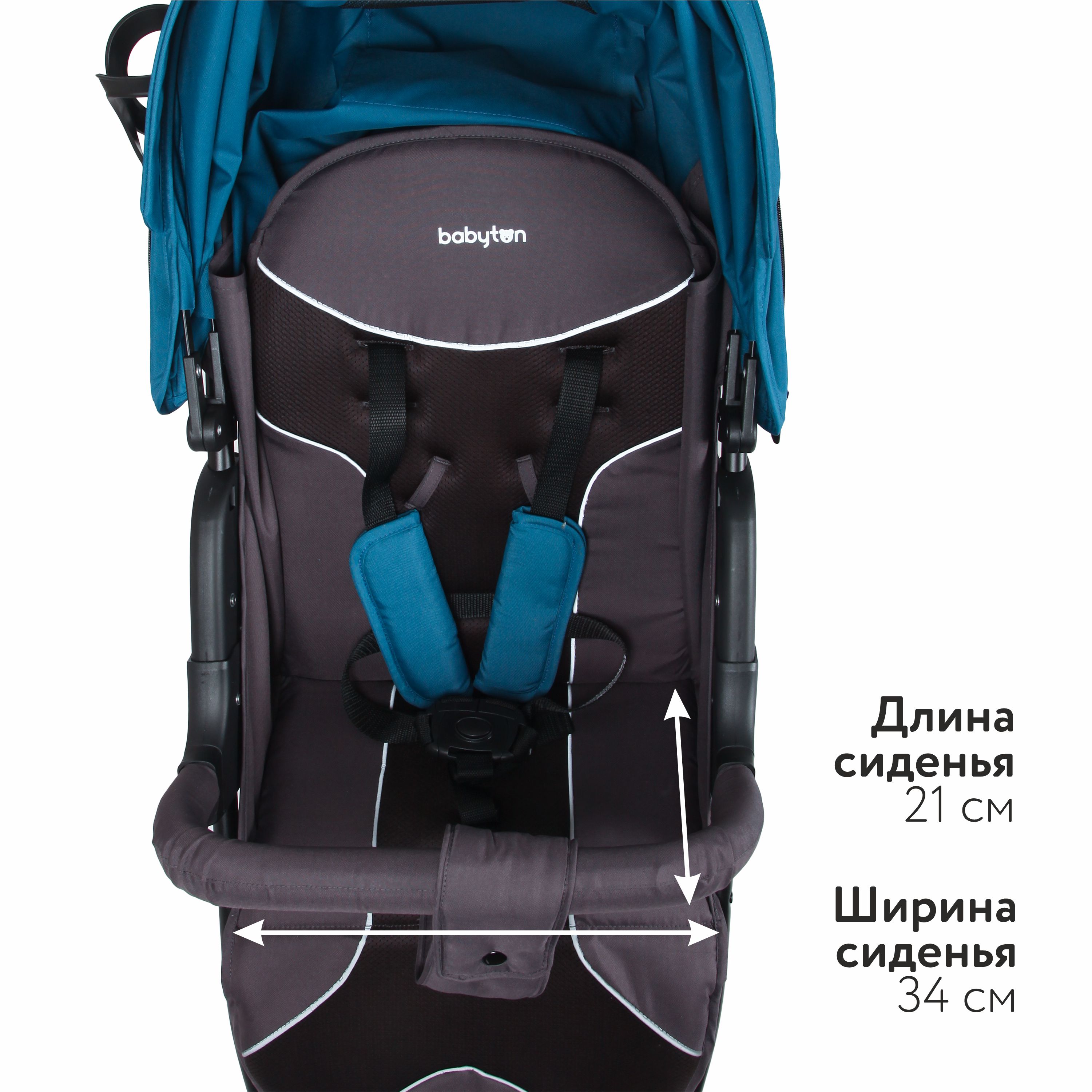 Коляска прогулочная Babyton Comfort Plus Blue - фото 9