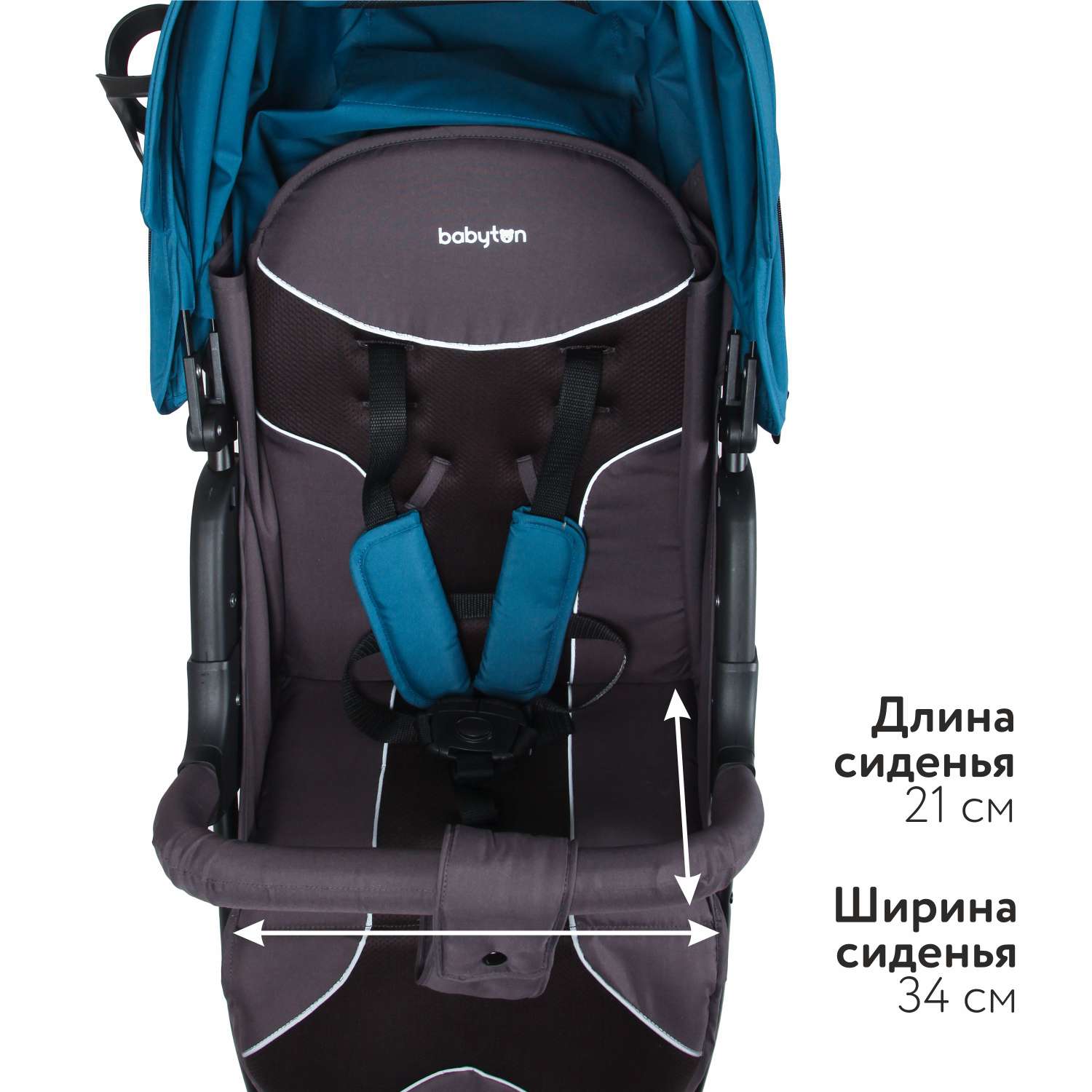 Коляска прогулочная Babyton Comfort Plus Blue - фото 9