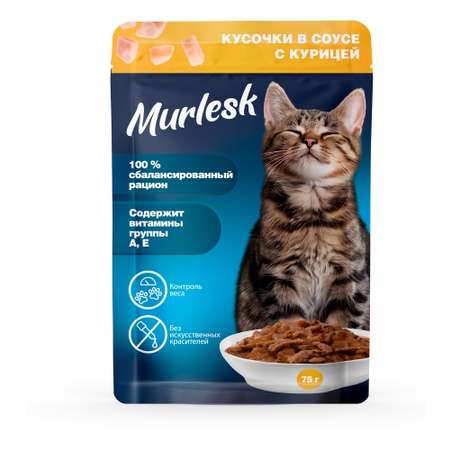 Корм для кошек Murlesk курица в соусе 75г