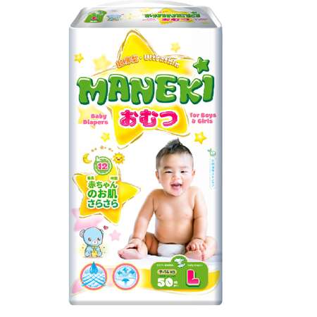 Подгузники Maneki L 50 шт.