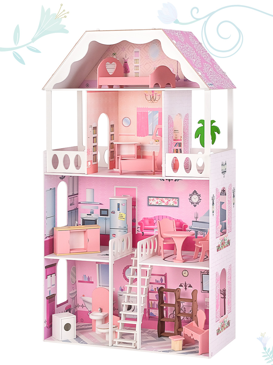 Домик для кукол PAREMO 135 см с мебелью PD318 - фото 12