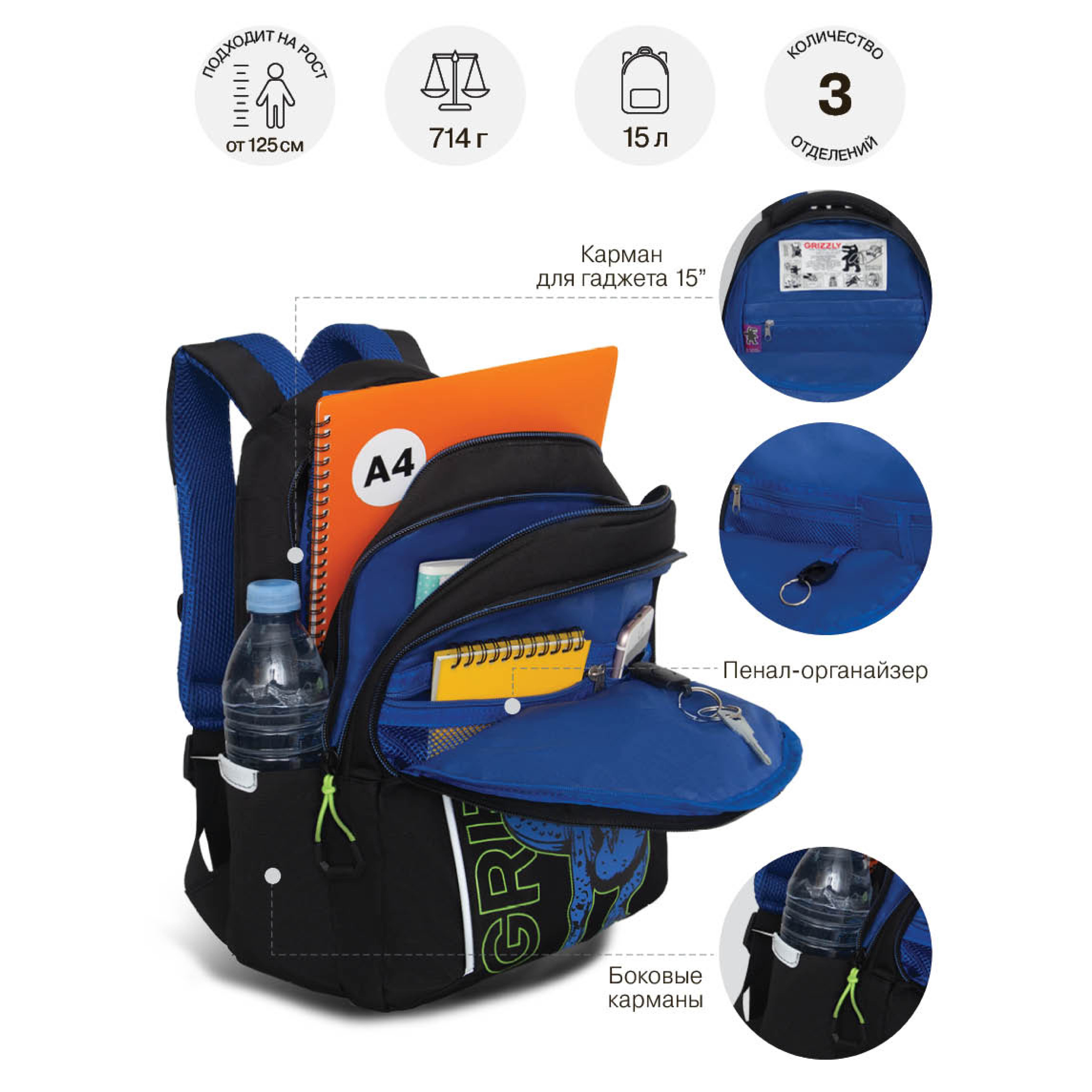 Рюкзак Grizzly RB - фото 6
