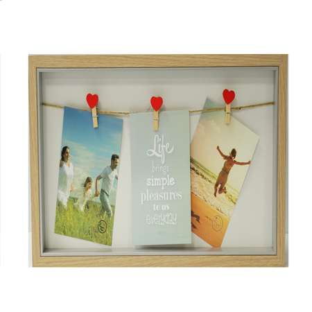 Фоторамка Fotografia MDF 3 фото цвет дуба