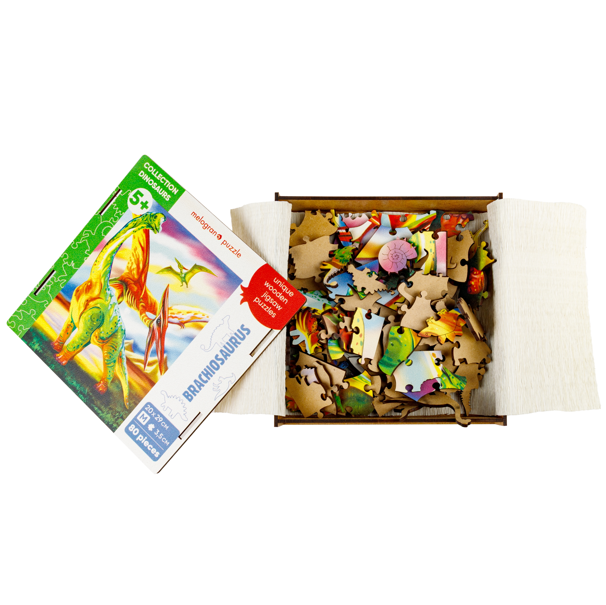 Пазл 1TOY динозавр Брахиозавр деревянный - фото 12