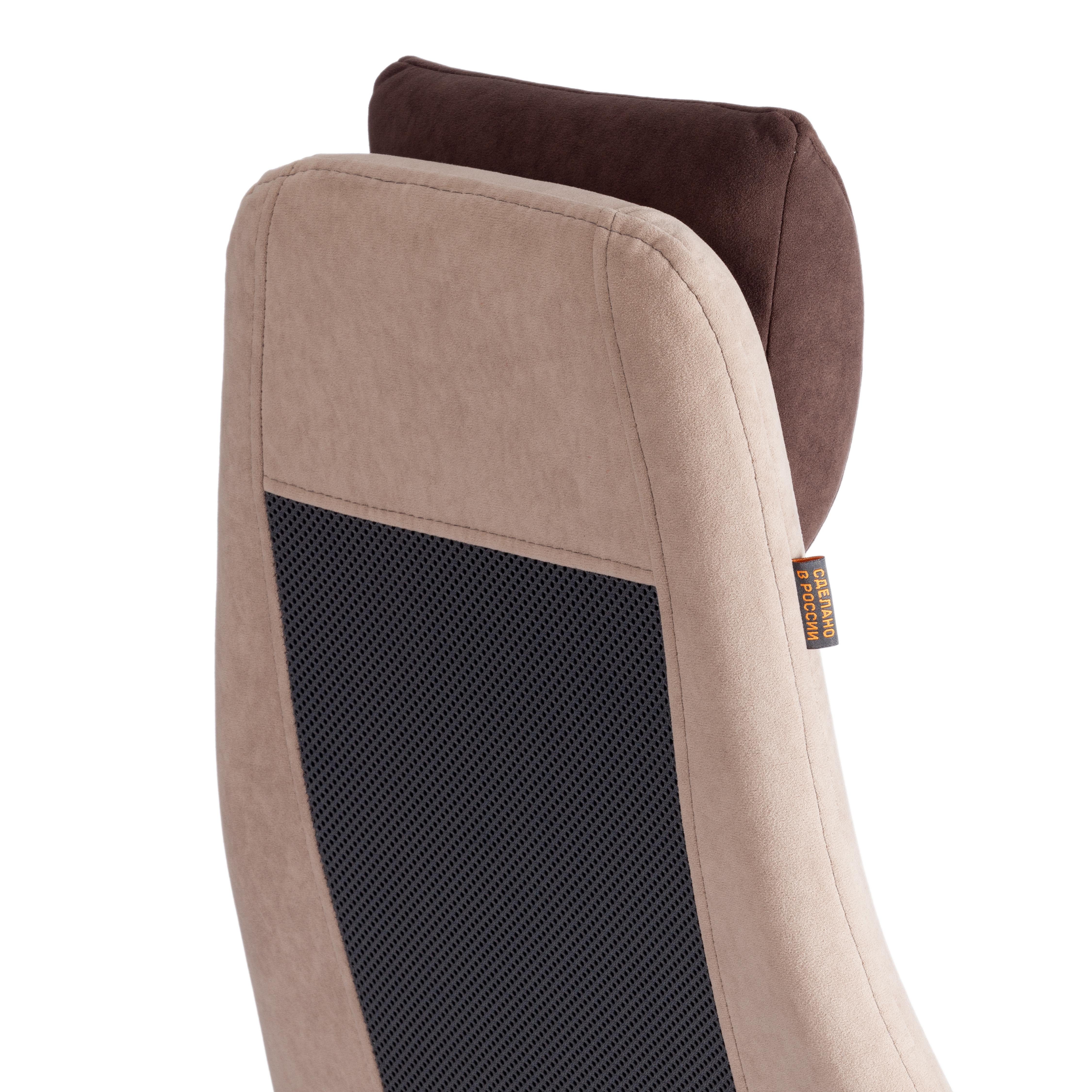 Компьютерное кресло TETCHAIR флок, коричневый/бежевый/серый - фото 19