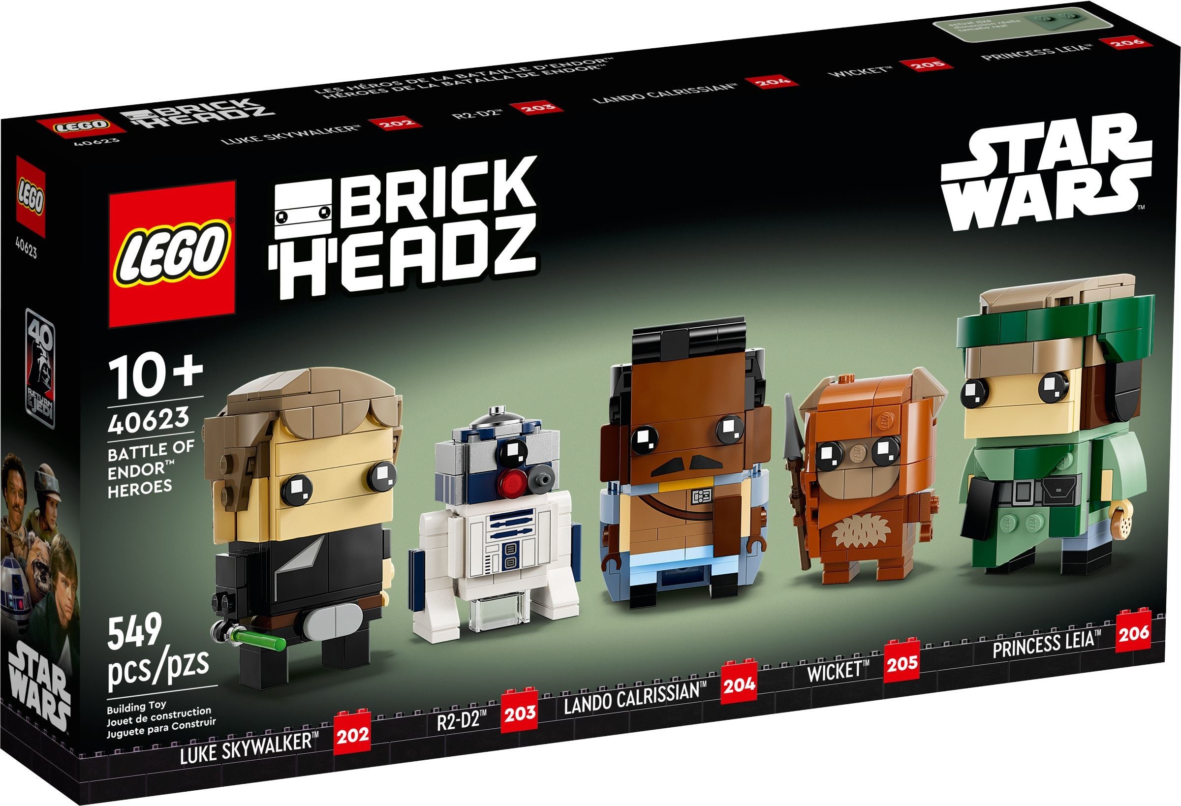 Изображение товара Конструктор LEGO BrickHeadz Герои Битва при Эндоре 40623 190 деталей Изображение товара Конструктор LEGO BrickHeadz Герои Битва при Эндоре 40623 190 деталей