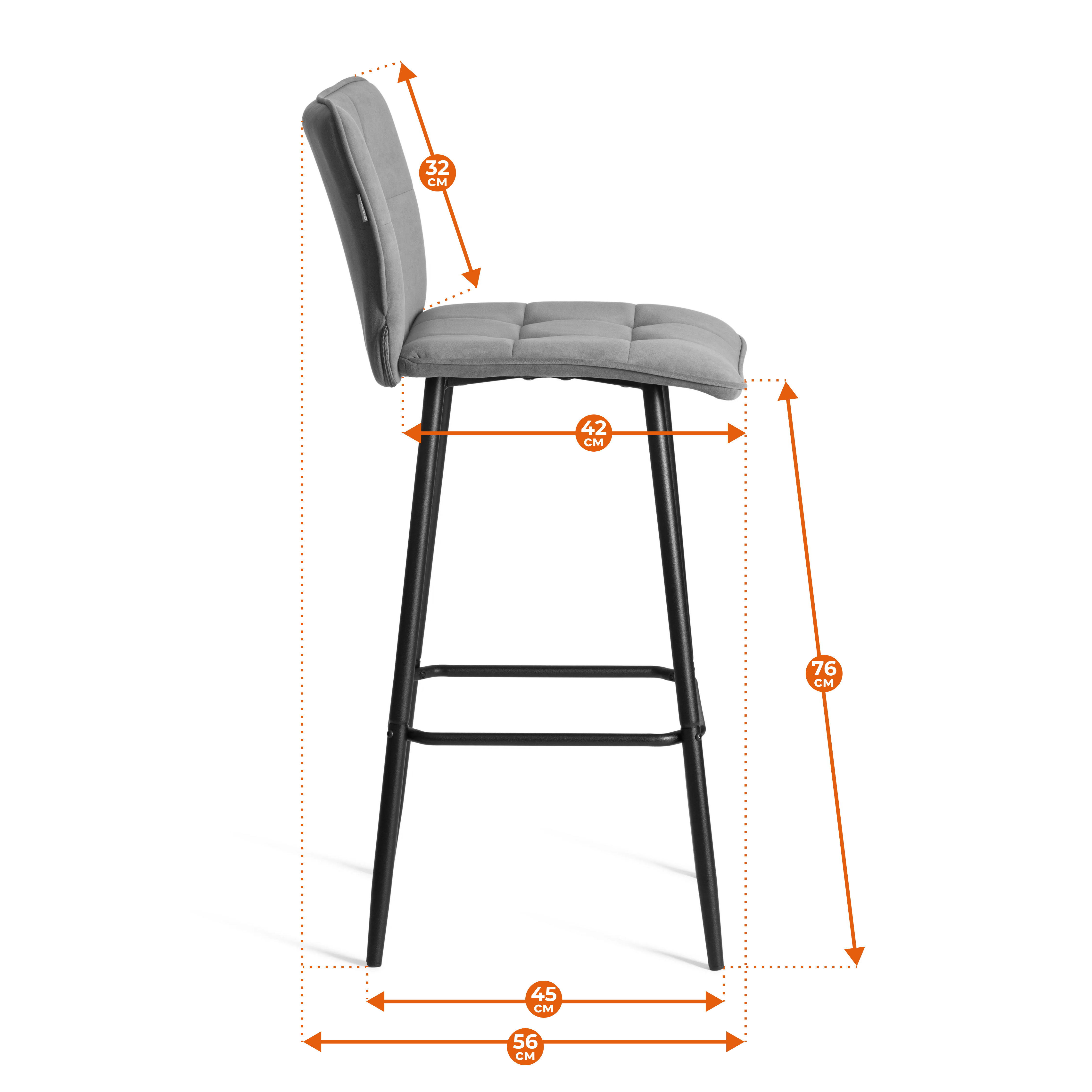 Стул TETCHAIR Bari экокожа черный - фото 18