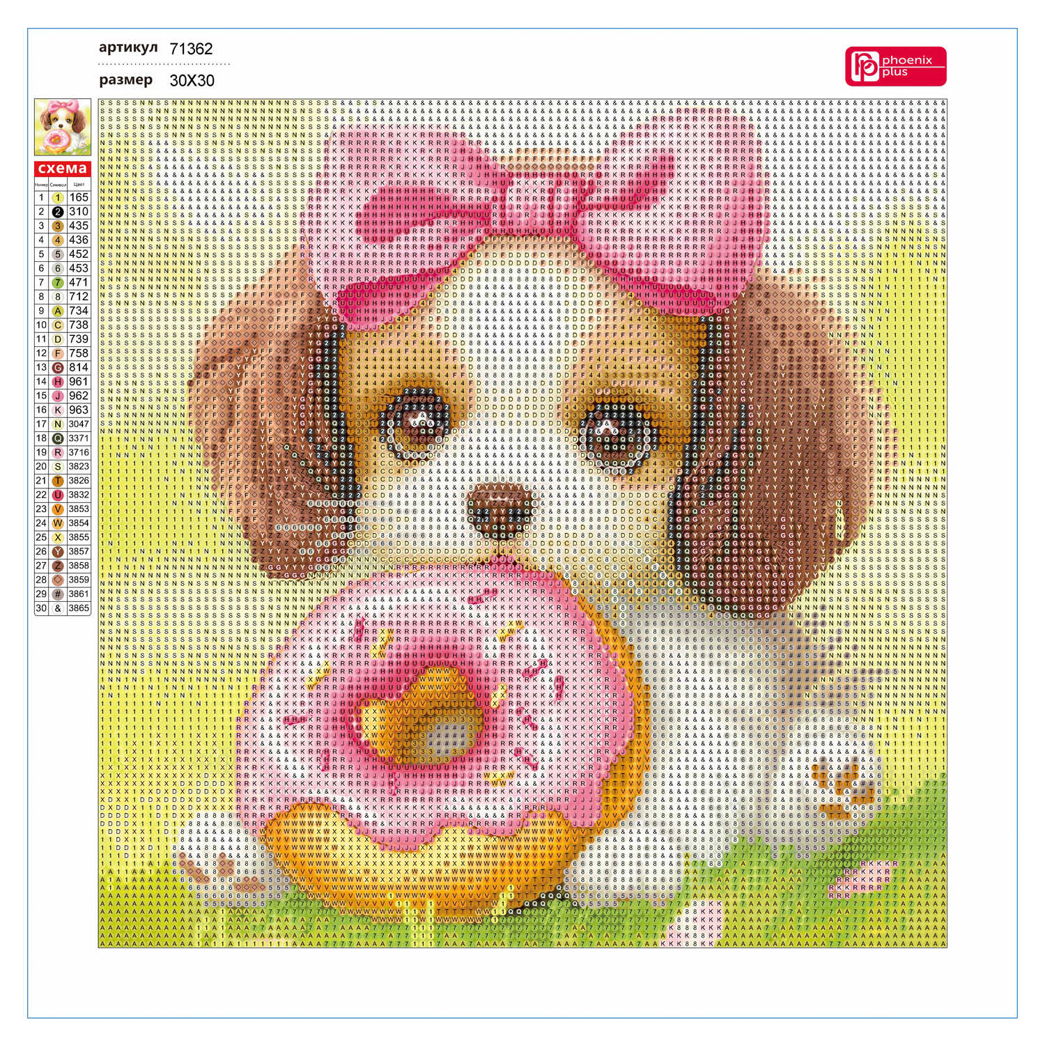 Алмазная мозаика Феникс + Щенок - фото 3