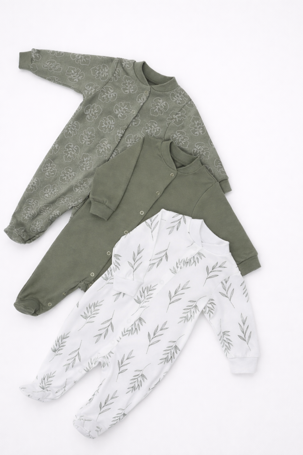 Комбинезон 3 шт Супер Пупс нбр/3пр/ком/сл/SK18хакилисточкиветочки - фото 1