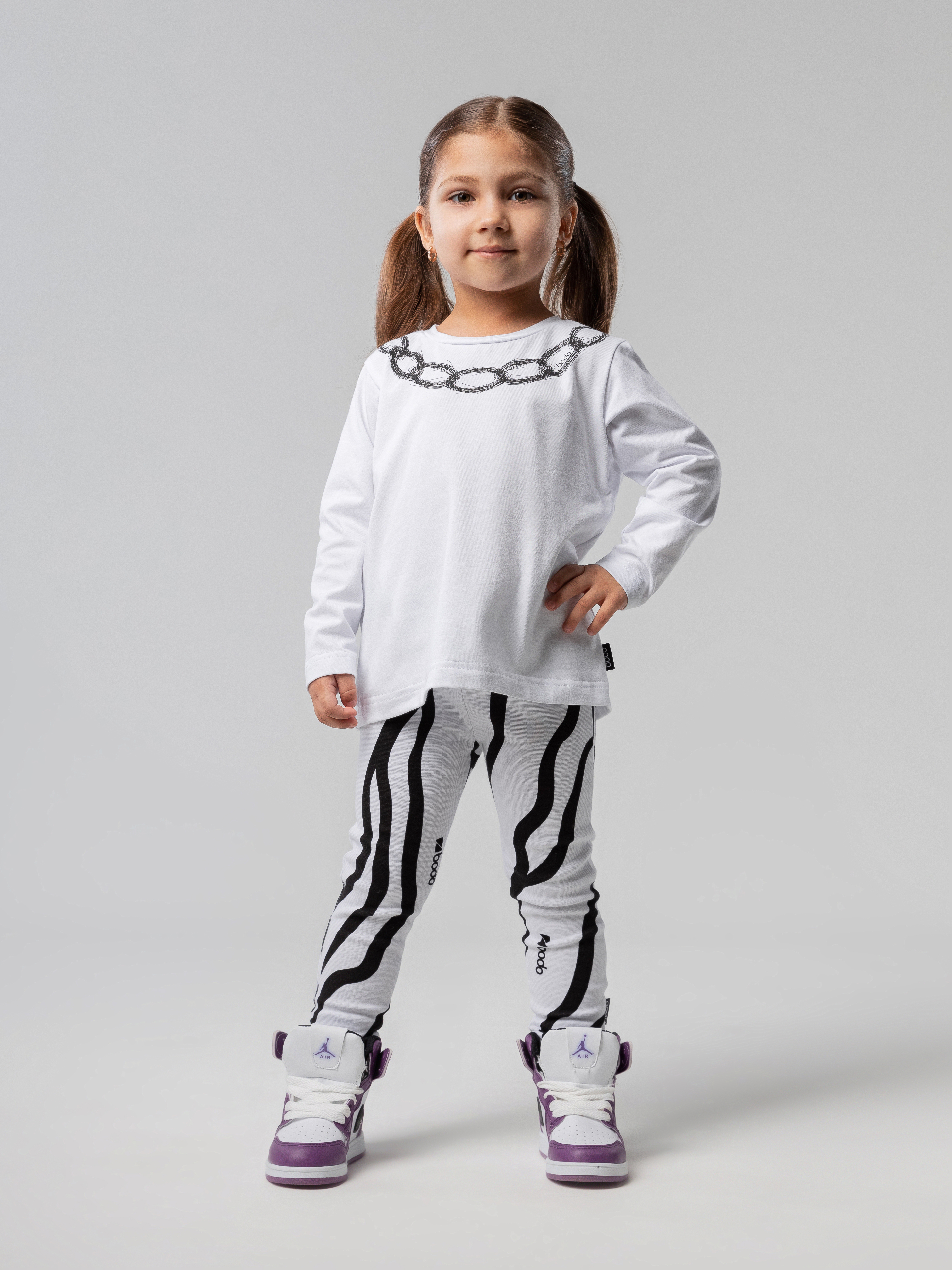 Легинсы Bodo 15-137U_белый (черный) - фото 1