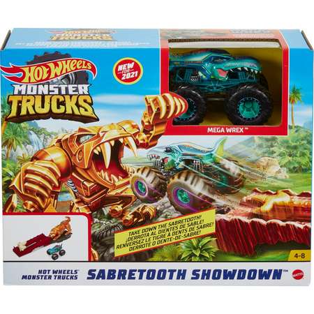 Трек Hot Wheels Поединок с Саблезубым тигром с пусковой установкой