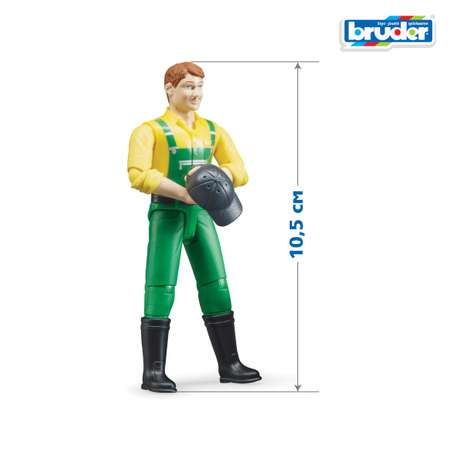 Игровой набор Bruder фермера с тележкой