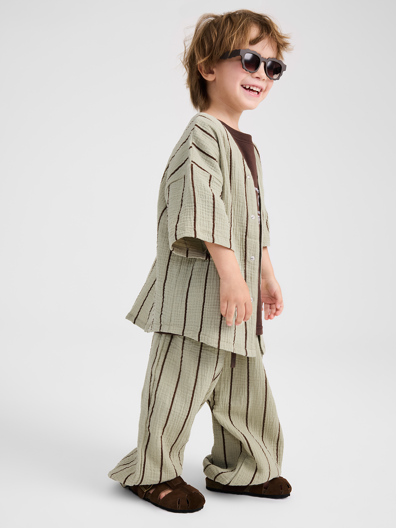 Брюки Happy Baby 88272_green with stripes - фото 12