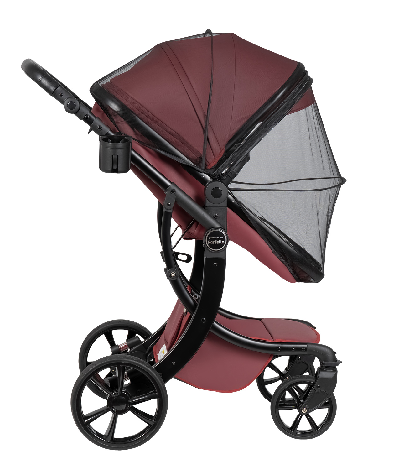 Коляска трансформер Aimile Adventurer бордовый - фото 29