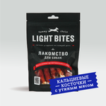 Лакомство для собак LIGHT BITES 90г кальциевые косточки с уткой