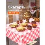 Скатерть на стол тканевая VILINA клеенка прямоугольная клетка