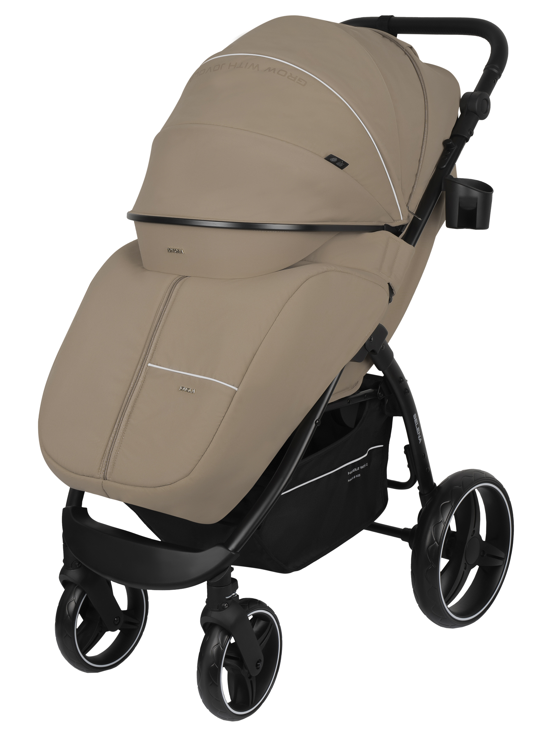Коляска прогулочная JOVOLA SELENA 2026 всесезонная бежевый - фото 3