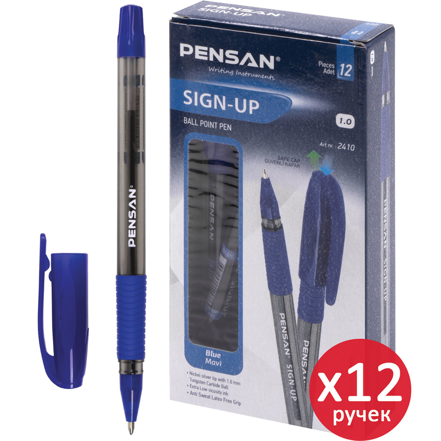 Ручка шариковая PENSAN 12 шт. - фото 7