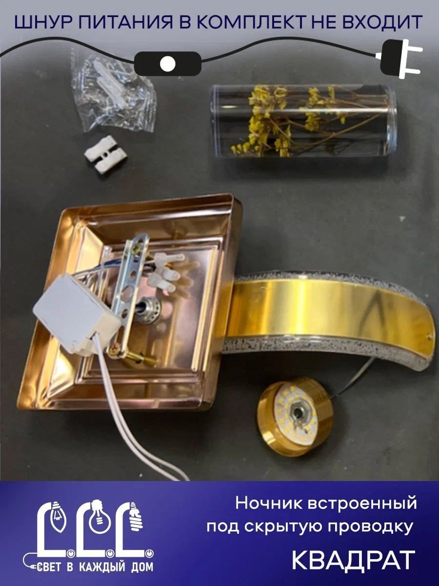 Светильник настенный LLL Бра квадрат розовый FX6032 - фото 7