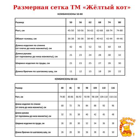 Комбинезон Желтый кот