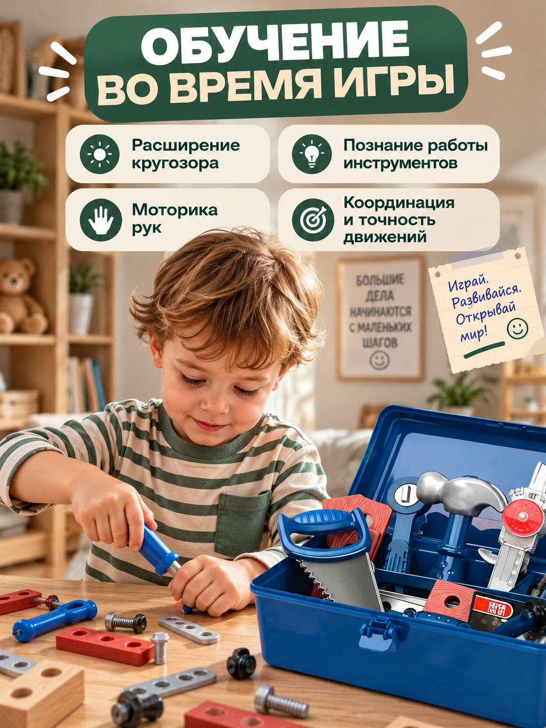 Игрушка TrendToys инструменты детские 52 предм. - фото 9